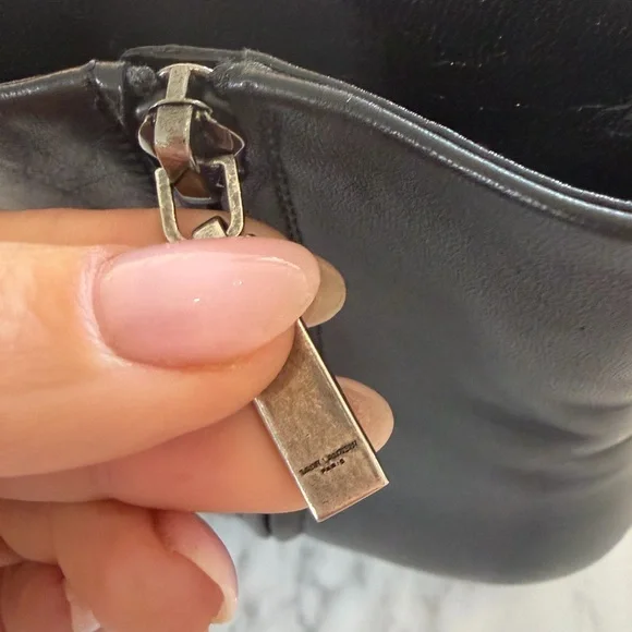 Saint Laurent Lou 70mm Boot Black Lambskin Leather sz 39 - Picture 8 of 12